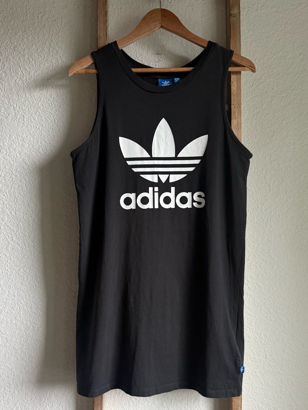 Adidas Originals Trefoil Black & White Tank Dress Sz: Small